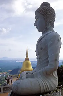 Buddha statue and chedi in Wat Tam Sua monastery