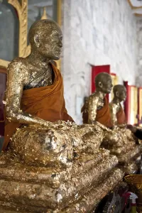 Buddha statue covered in gold leaf