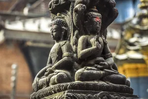 Buddha statue at Kathesimbhu Stupa