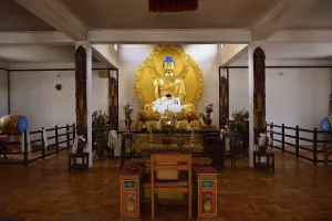 Buddha statue, Shanti Stupa, Leh