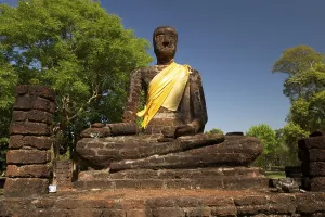 Buddha statue, Wat Singh, Aranyik Historical Park