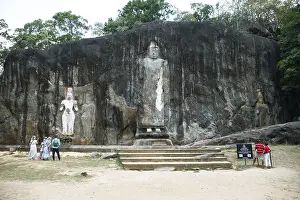 Buddha statues in the Buddhist temple Buduruvagala