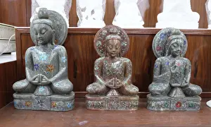 Framed Print : Buddha statues display at souvenir shop in Agra Framed Print : Buddha statues display at souvenir shop in Agra