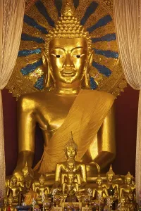 Buddha statues in Viharn Luang of Wat Phra Singh