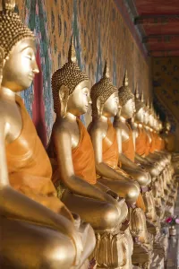 Buddha statues, Wat Po Temple, Bangkok