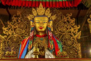 Buddhas in the Kumbum in the monastery of Gyantse