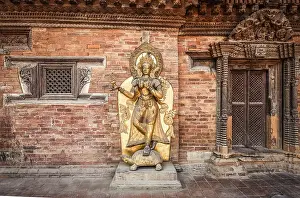 Buddhist deity, golden statue, temple