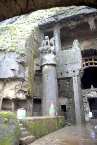 Buddhist Karla caves finest examples of ancient rock cut caves built in 3rd 2nd century BC by Buddhist monk