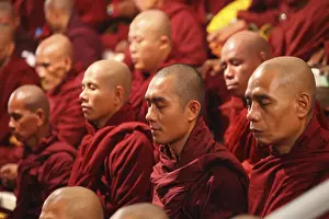 Category Buddhism Prints: Buddhist monks meditating, Dhammakaya Foundation