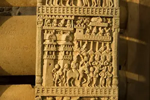 Buddhist monuments at Sanchi world heritage stupa 1 north gateway