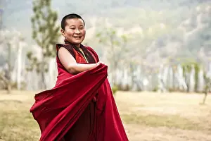 Buddhist Novice, Lobesa, Punakha District