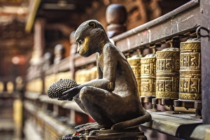 Buddhist Prayer Wheels, Monkey