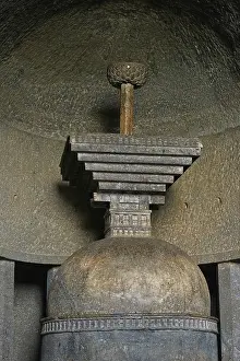 Buddhist stupa in Bedsa caves in 2nd century B