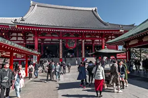 Buddhist temple complex, Asakusa Shrine or Senso-ji Temple