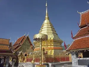 Buddhist Temple Complex Chaing Mai Thailand