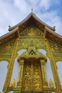 Buddhist temple Haw Pha Bang at the Royal Palace