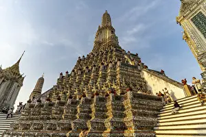 The Buddhist temple Wat Arun or Temple of Dawn in Bangkok