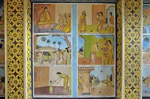 Buddhist wall paintings for religious instruction