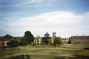 Building and grounds of Melbourne Grammar School, Melbourne, Victoria, Australia 1956
