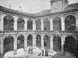 The building of the old University of Bolgona