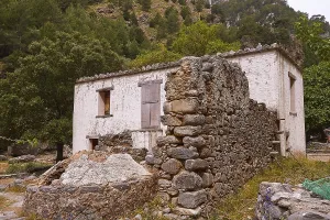 Buildings, stone walls, ruins, Samaria settlement