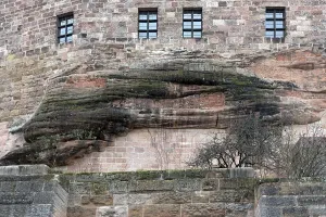 Built on rock, detail of the Kaiserburg