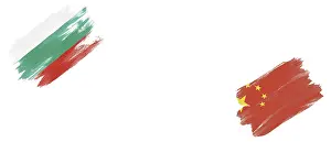 Bulgaria and China Flags on White Background