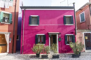 Bunte Hauser in Burano, Insel Burano