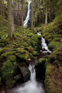 Burgbachwasserfall falls in the Black Forest