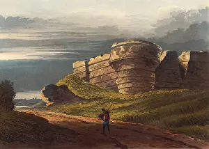 Burgh Castle, around 1850, in the English county of Norfolk
