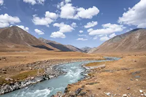 Burkhan valley with blue river