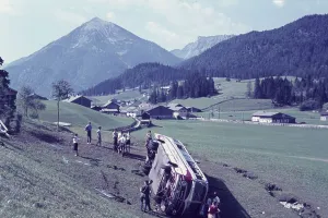 Bus, accident on the Achensee road
