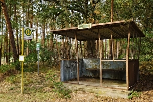 Bus stop Schoenholz near Rhinow