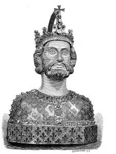 Bust of Charlemagne in Aachen Cathedral