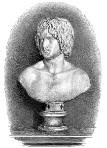 Bust of Germanicus, antique marble statue in the Lateran Museum of Rome