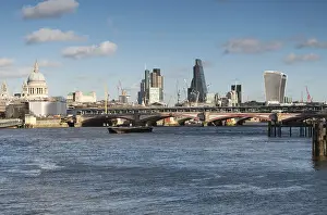 The busy skyline of the City of London