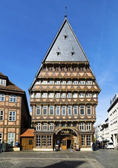Butchers Guild Hall, market place with half-timbered houses
