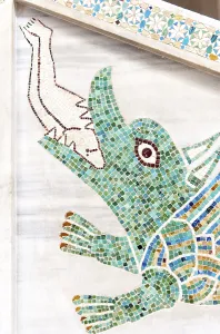 Byzantine mosaic, mythical dragon