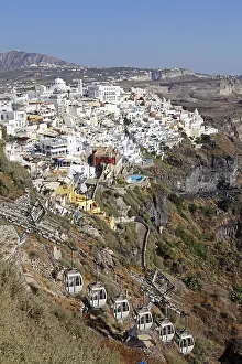 Cable car, Thira, Santorini, Cyclades