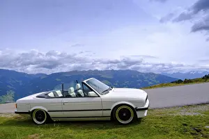 Cabriolet, car, classic car on the Zillertaler Hoehenstrasse