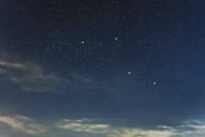 Caelum star constellation, Night sky