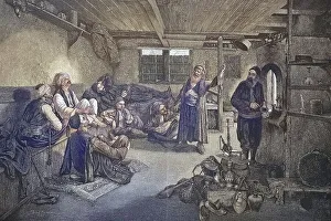 A cafe in Bosnia, local people sitting and relaxing