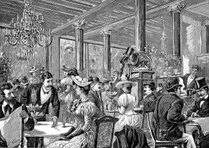 The Cafe farmer Restaurant in Berlin in 1876