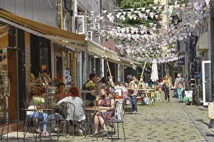 Cafe, Old Town Street, Plovdiv, Bulgaria, Europe