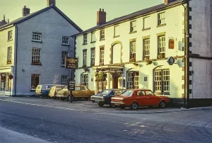 The Cain Valley Hotel, Llanfyllin, Montgomeryshire, Powys, Wales, UK 1972