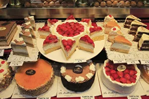 Cakes window display baker confectionery shop
