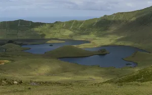 Caldera, volcano, corvo island, azores