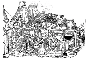 The camp life of the Landsknecht