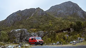 Campervan, Litlelandsvika, Andoya, Norway, Europe
