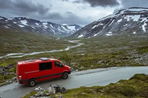 Category Scandinavia Prints: Campervan, Strynefjellet, Norway, Europe